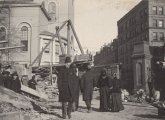 Park and Tremont during construction of the nation's first subway