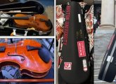 Photos of the stolen viola and its case