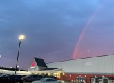 Rainbow over BJs in Waltham