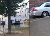 Two flooding photos from Ashmont