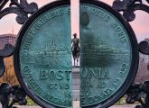 George Washington through a Public Garden entrance