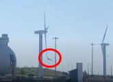 Damaged wind turbine after May 29, 2023 incident