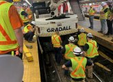 MBTA track workers at Park Street try to fix rail problems