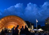 Final Landmarks Orchestra performance of the season at the Hatch Shell under ominous skies