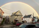 Rainbow over Uphams Corner