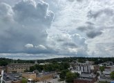 Storm clouds over Roslindale Square