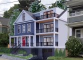 Rendering of proposed new three-family house on Savin Hill Avenue