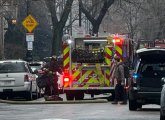 Fire crew on St. Stephen Street in the Fenway