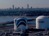 Two Boston Gas tanks along the Expressway