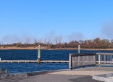 Smoke over the water as seen from Point Norfolk