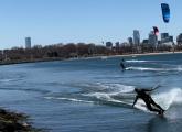 Windsurfers in Pleasure Bay at Castle Island