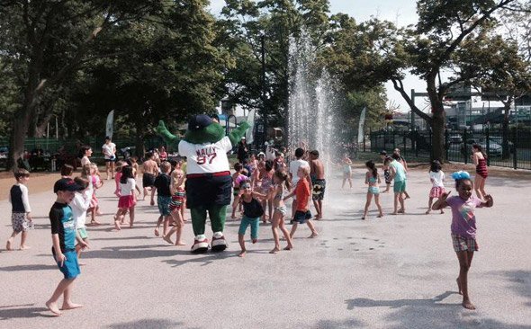 New water deck open on the Back Bay Esplanade