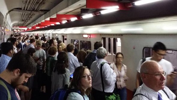 Dead train at Kendall Square