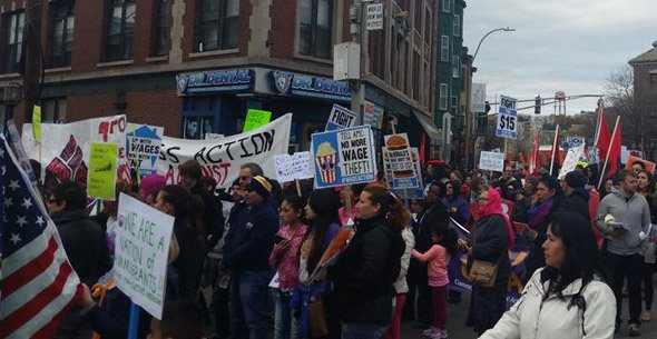 May Day march in Chelsea