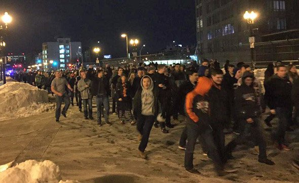 Patriots fans head to Boston Common