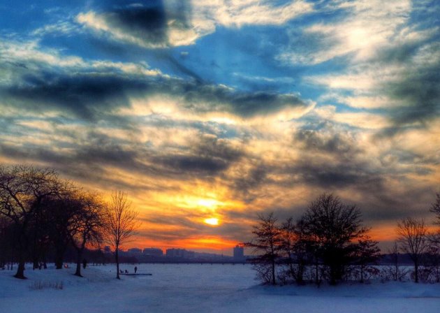 Sunset over the Esplanade