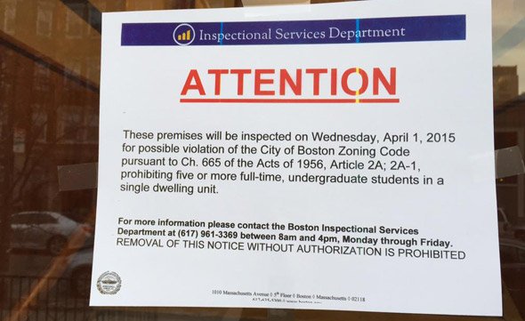 ISD warning sign in the Fenway