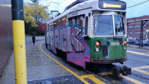 Messed up Green Line trolley