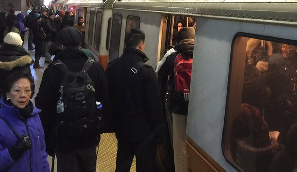 No room on the Orange Line at Back Bay