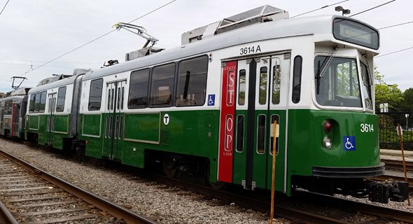Refurbished Green Line trolley