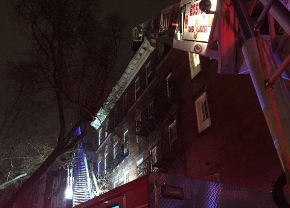 Fire on Revere Street on Beacon Hill