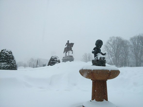 Snow in the Public Garden