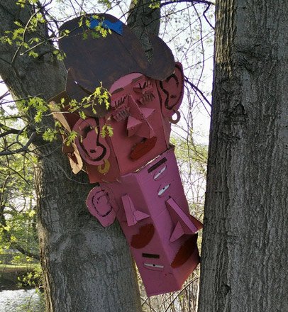 Tree faces in the Fenway near the MFA