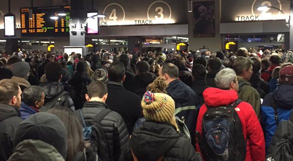 Crowded at North Station