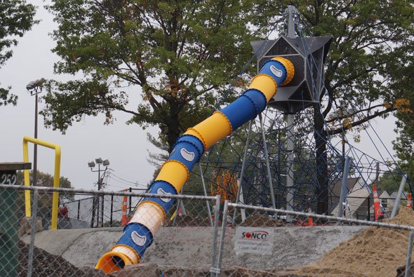 Long slide in Fallon Field in Roslindale