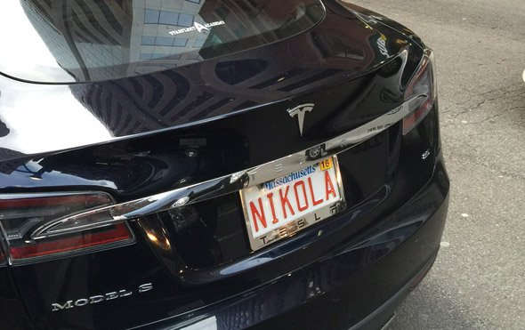 Nikola Tesla license plate