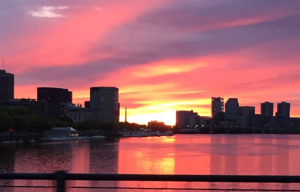 Sunrise over the Charles River