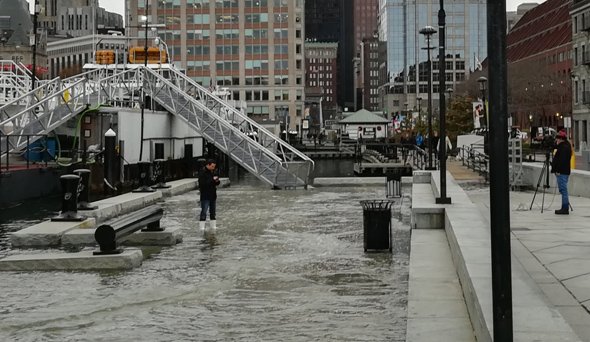 King Tide on Long Wharf