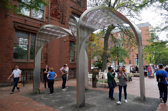 Kip Tiernan memorial on Dartmouth Street in the Back Bay