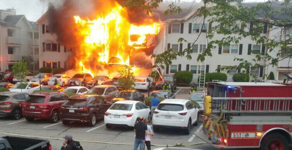 Fire on VFW Parkway in West Roxbury