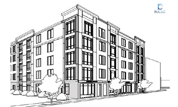 Architect's rendering of proposed 1970 Dorchester Ave. building