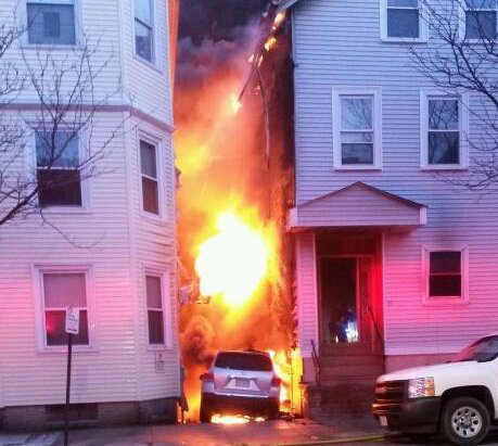 Five-alarm fire in East Boston