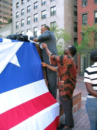 Torli Krua Prepares To Raise Liberian Flag In Boston