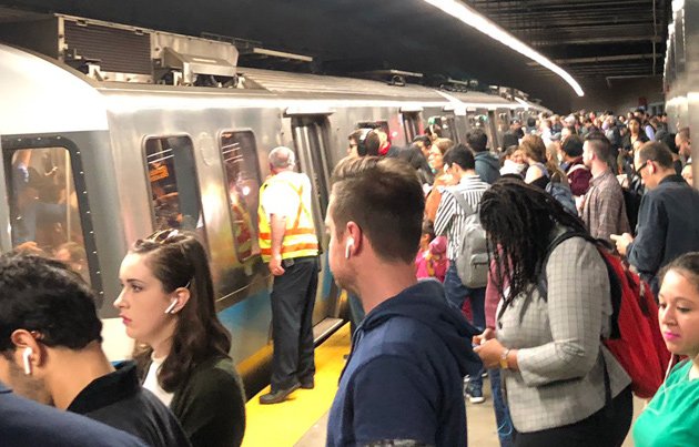 Commuters at Maverick have no choice but to wait for the next train