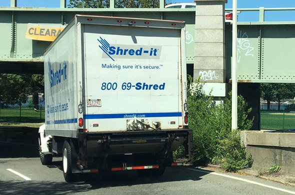 Truck almost gets ripped to shreds getting on Storrow Drive in Boston