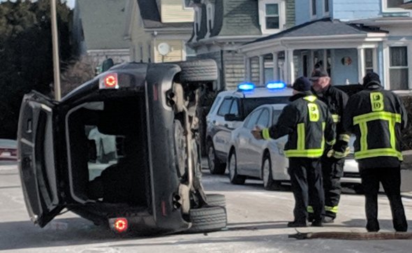 Flipped SUV