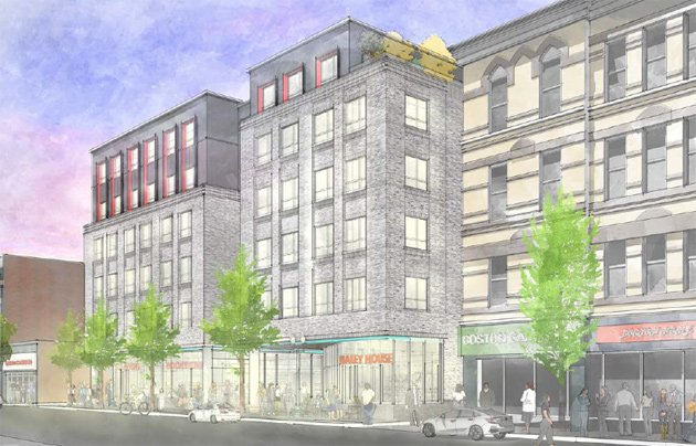 Architect's rendering of Washington Street proposal