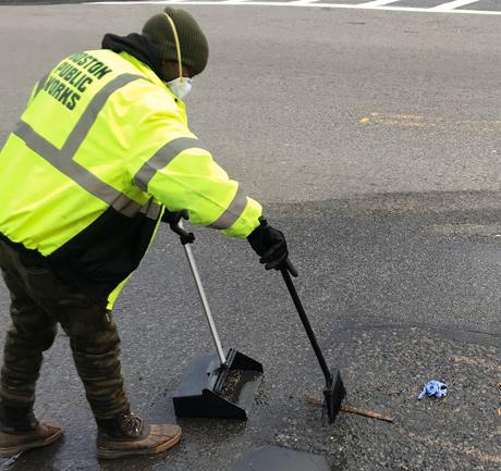 Cleaning up a glove in Boston