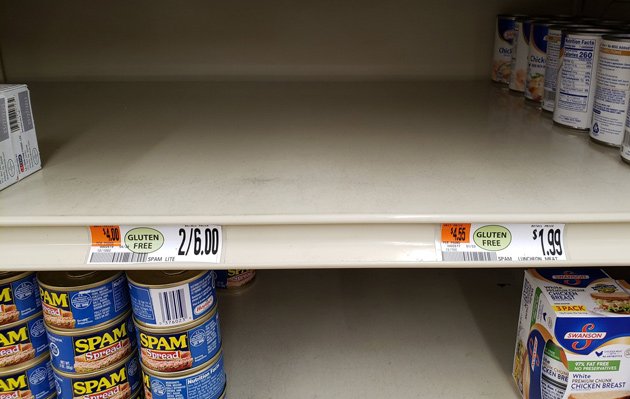 Lack of spam at Somerville Market Basket