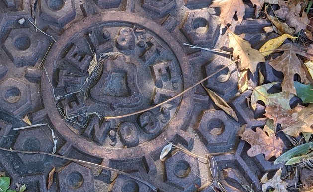 Old  New England Telephone and Telegraph manhole cover