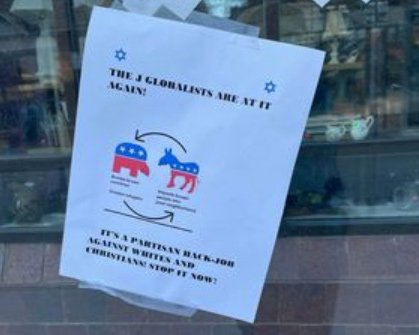 Anti-Semitic flier in Roslindale