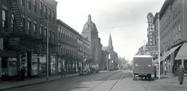 Street scene in old Boston