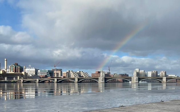 Rainbow over the Longfellow Bridge