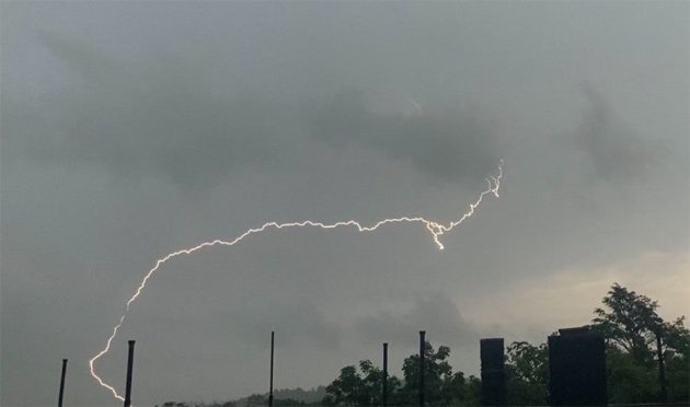 Lightning over Boston