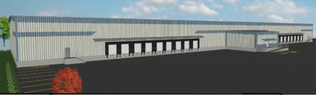 Rendering of proposed warehouse