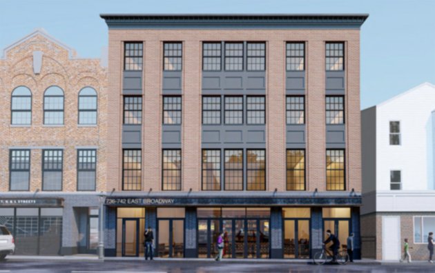 Rendering of proposed 736-742 East Broadway